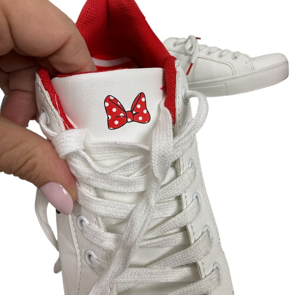 Disney Aldi Minnie Mouse Character Lace Up Women's Court Sneakers Size 9 - Picture 5 of 10